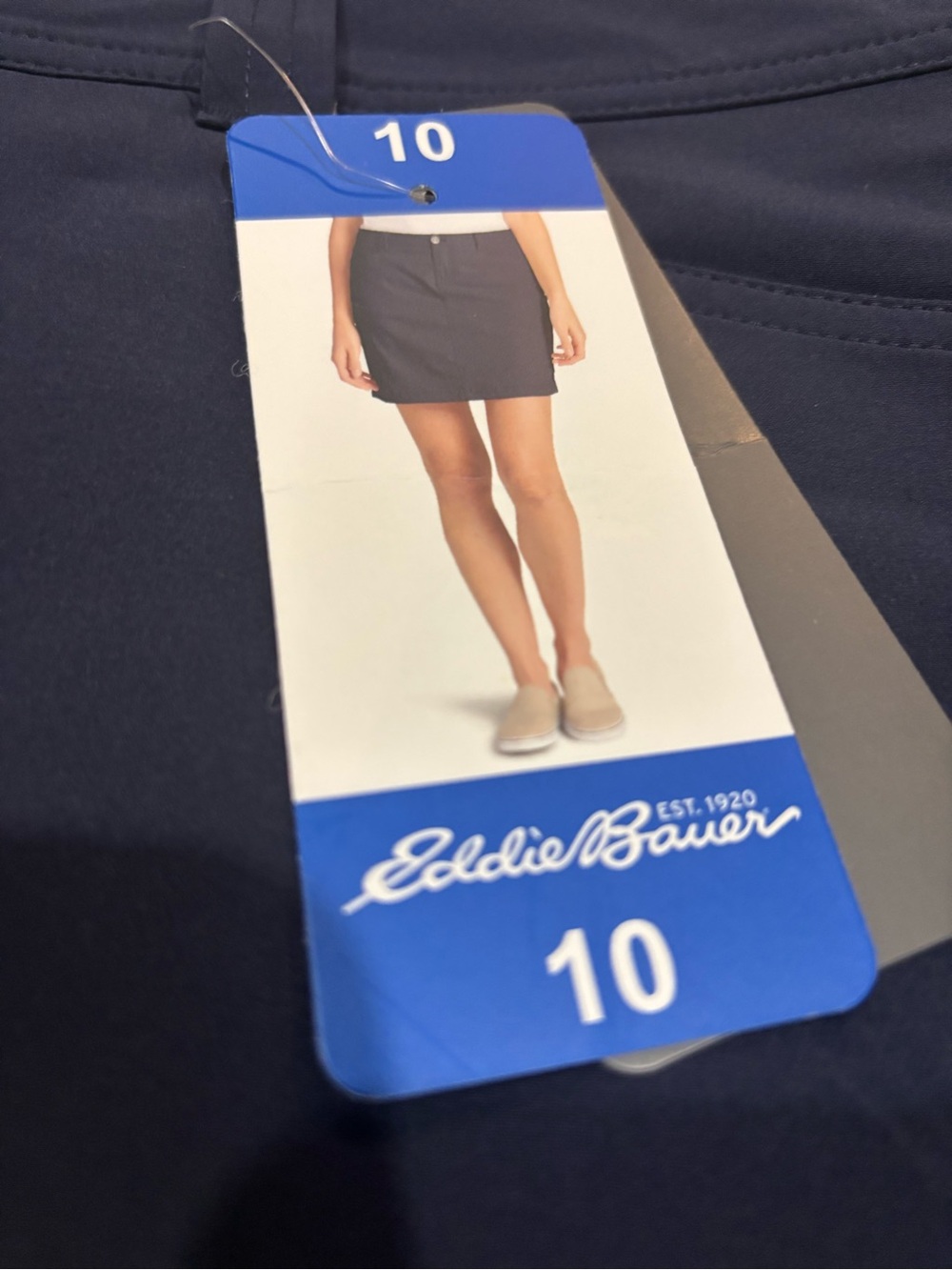 Eddie Bauer Women's Size 10 Navy Adventurer 2.0 Skort Golf Travel Hike UPF 50